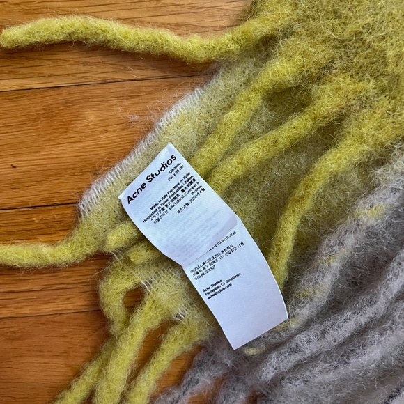 Acne Studio Mohair Checked Scarf - Picture 6 of 7